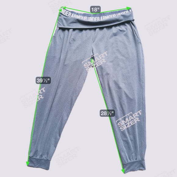 Under Armour Women's Fold Over Waist Jogger Sweatpants Medium Gray Soft Athletic - Picture 4 of 4